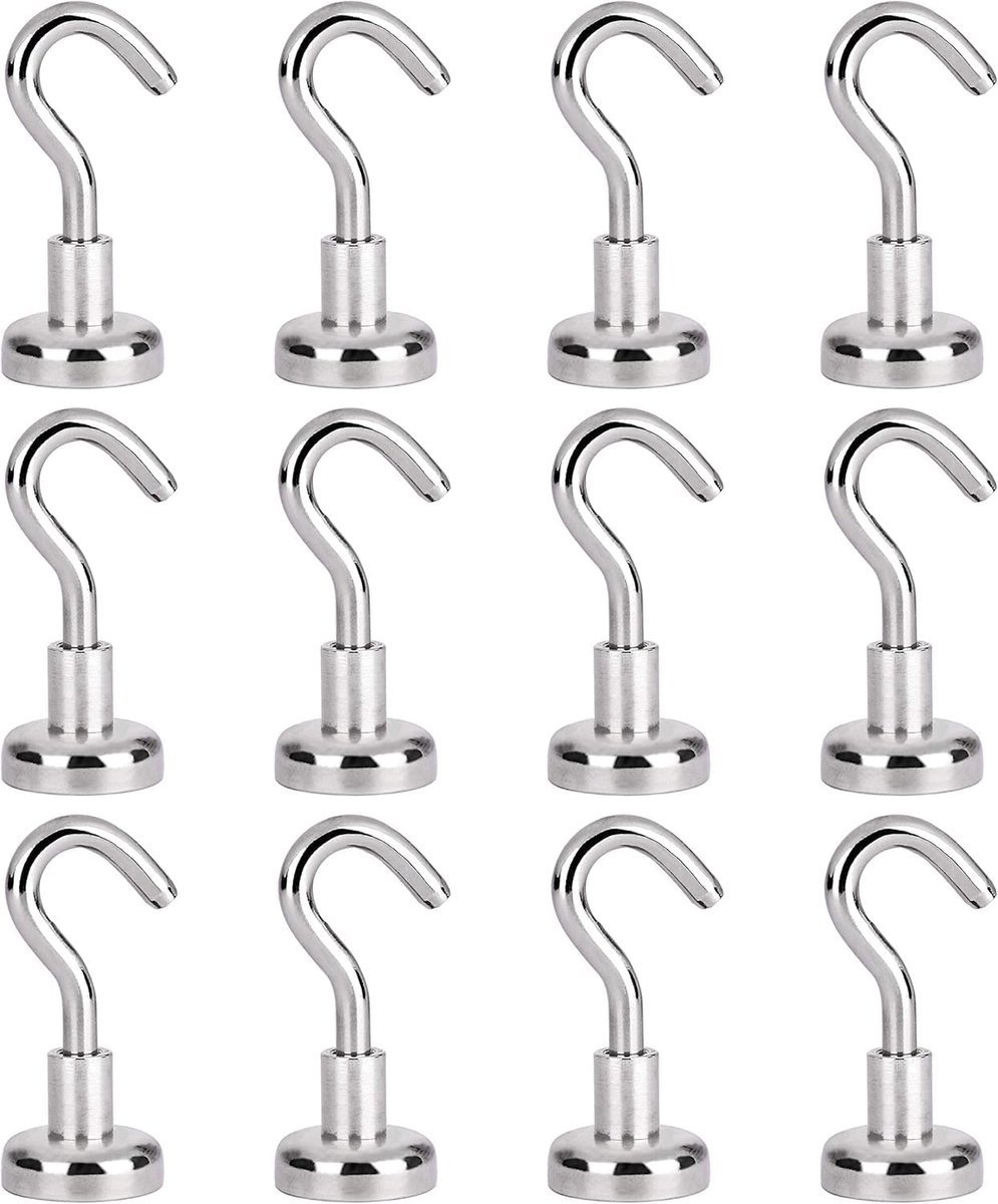 Magnetische haak 8 kg - krachtige neodymium magneten - ultra sterk - ideale organisatieoplossing - ShopVlot