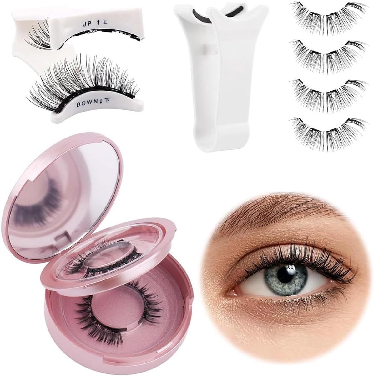 Magnetische Wimpers - Natuurlijke Look - 3D Magnetische Valse Wimpers - Herbruikbaar en Duurzaam - ShopVlot