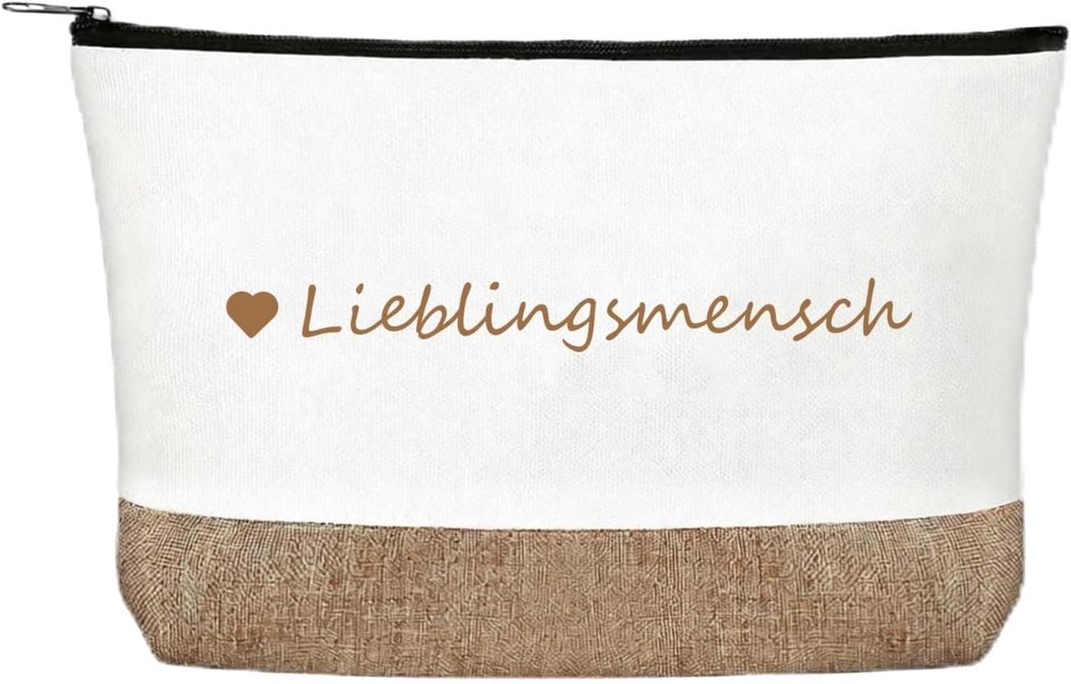 Make-uptas 23 x 17 cm - canvas - Lieblingsmensch - leuk cadeau voor vrouwen - ShopVlot