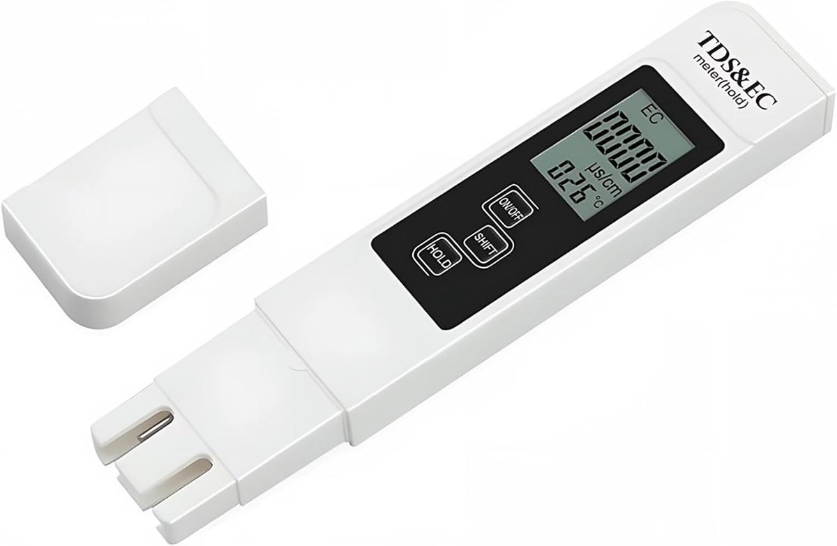 Waterkwaliteitsmeter 3-in-1 - Digitale TDS EC tester - LCD display - Ideaal voor aquaria en zwembaden - ShopVlot