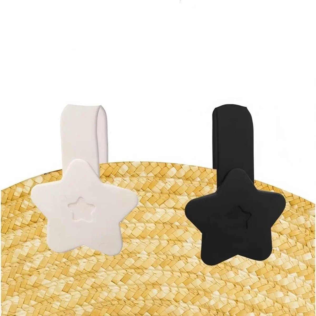 Magnetische hoedclips 2 stuks - stervorm - siliconen - houdt hoeden en sjaals vast - ShopVlot