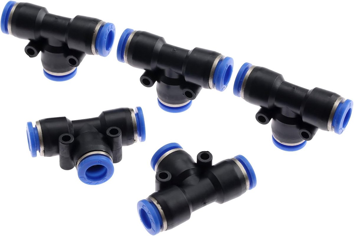 MUXSAM 5pcs Garden Hose Connector Faucet Connector 3 Way Pneumatic Quick Release Hose Push-in-8mm Plug for Connecting - ShopVlot