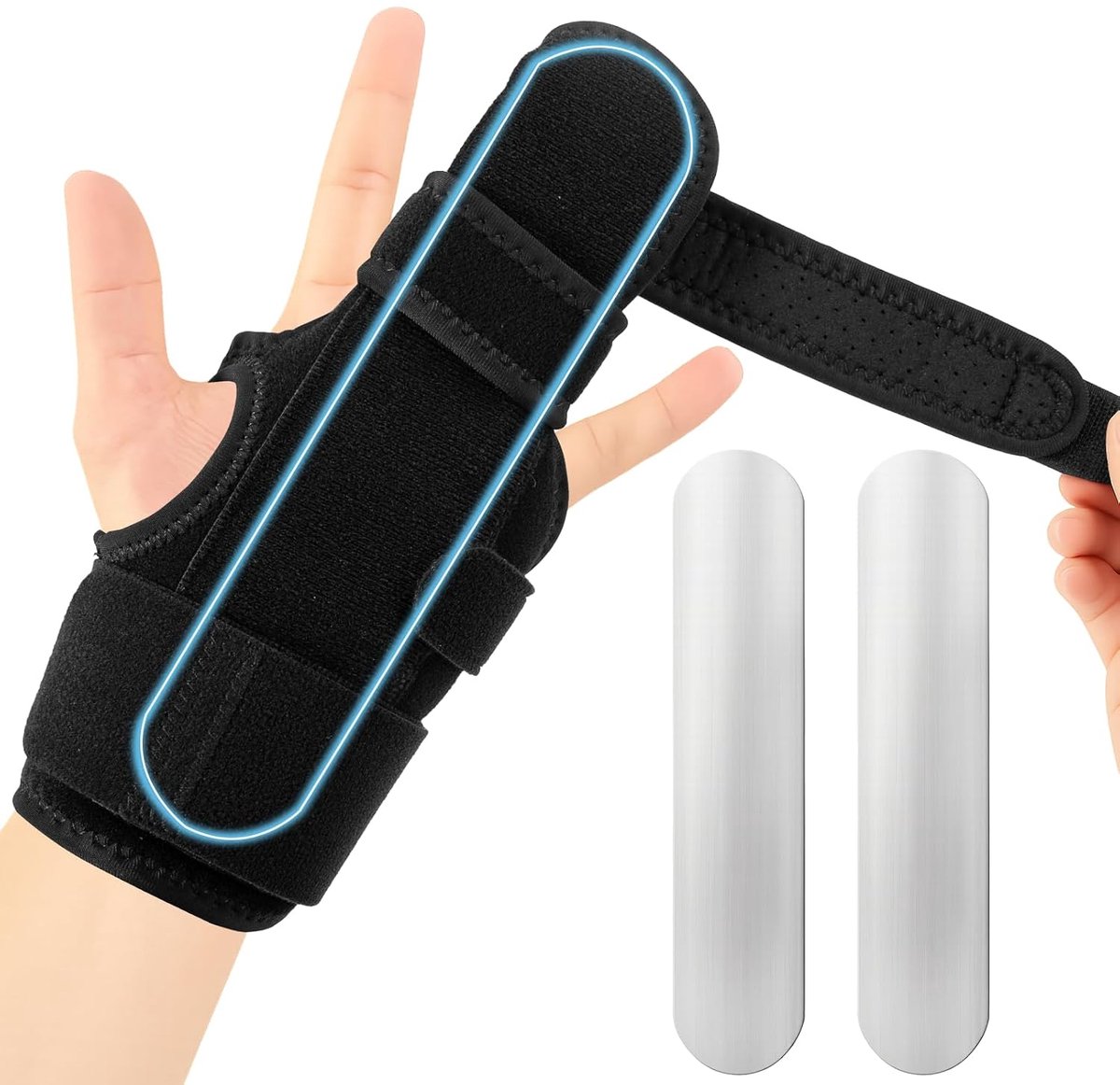 1 x Finger Splint for Small Fingers, Ring Finger for 2 Fingers, Adjustable Hand Splint, Index Finger Splint, Suitable - ShopVlot