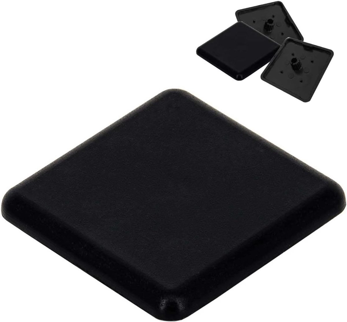 SCHMIDT systemprofile 50 x Cover Caps, 40 x 40 mm Aluminium Profile End Caps, Professional Cover Caps, Plastic, Black - ShopVlot