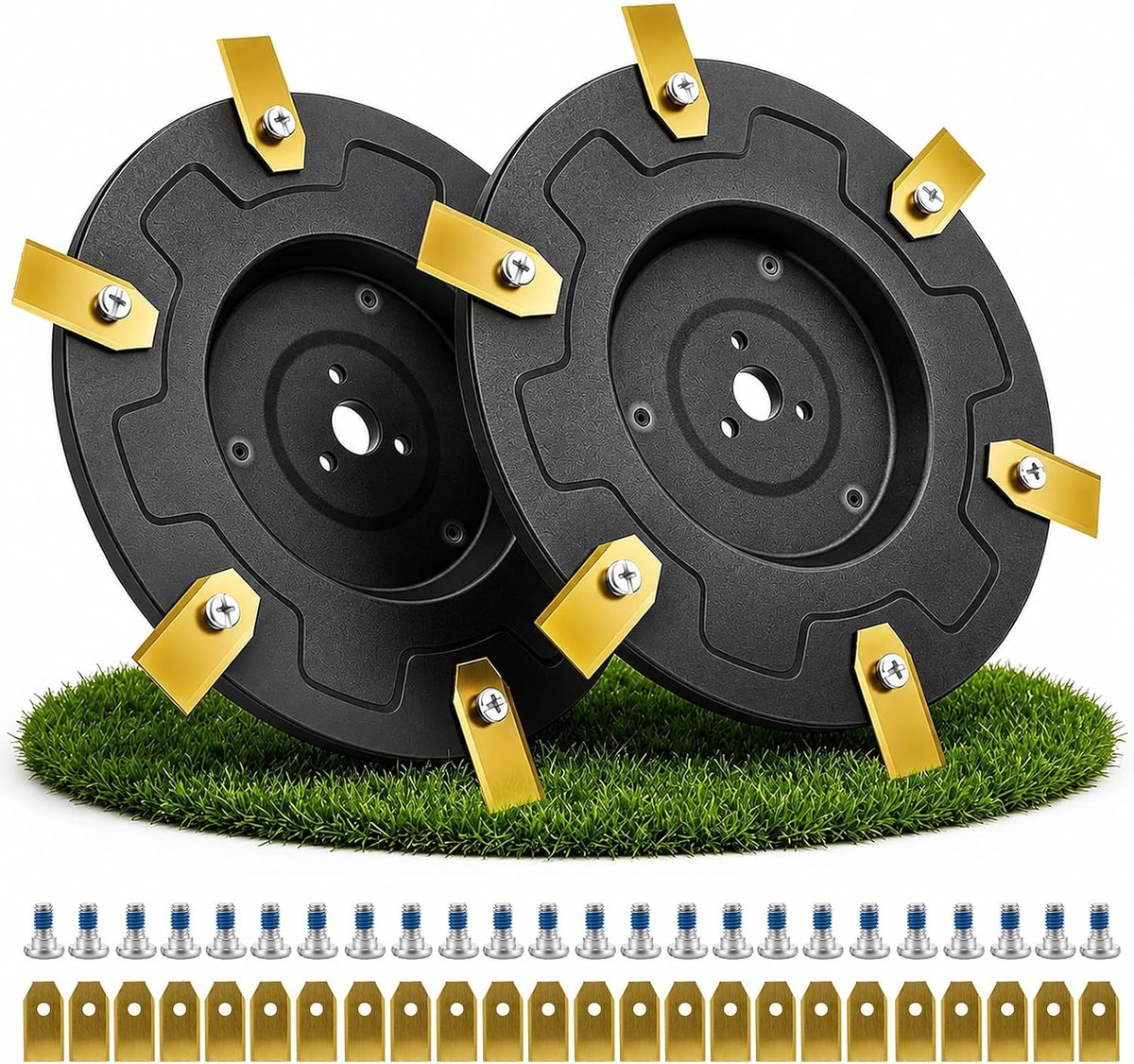 2 Blades + 24 Blades Compatible with Mammotion LUBA 1 AWD & LUBA 2 AWD Robotic Lawnmower Accessories Knife Disc Lawn - ShopVlot