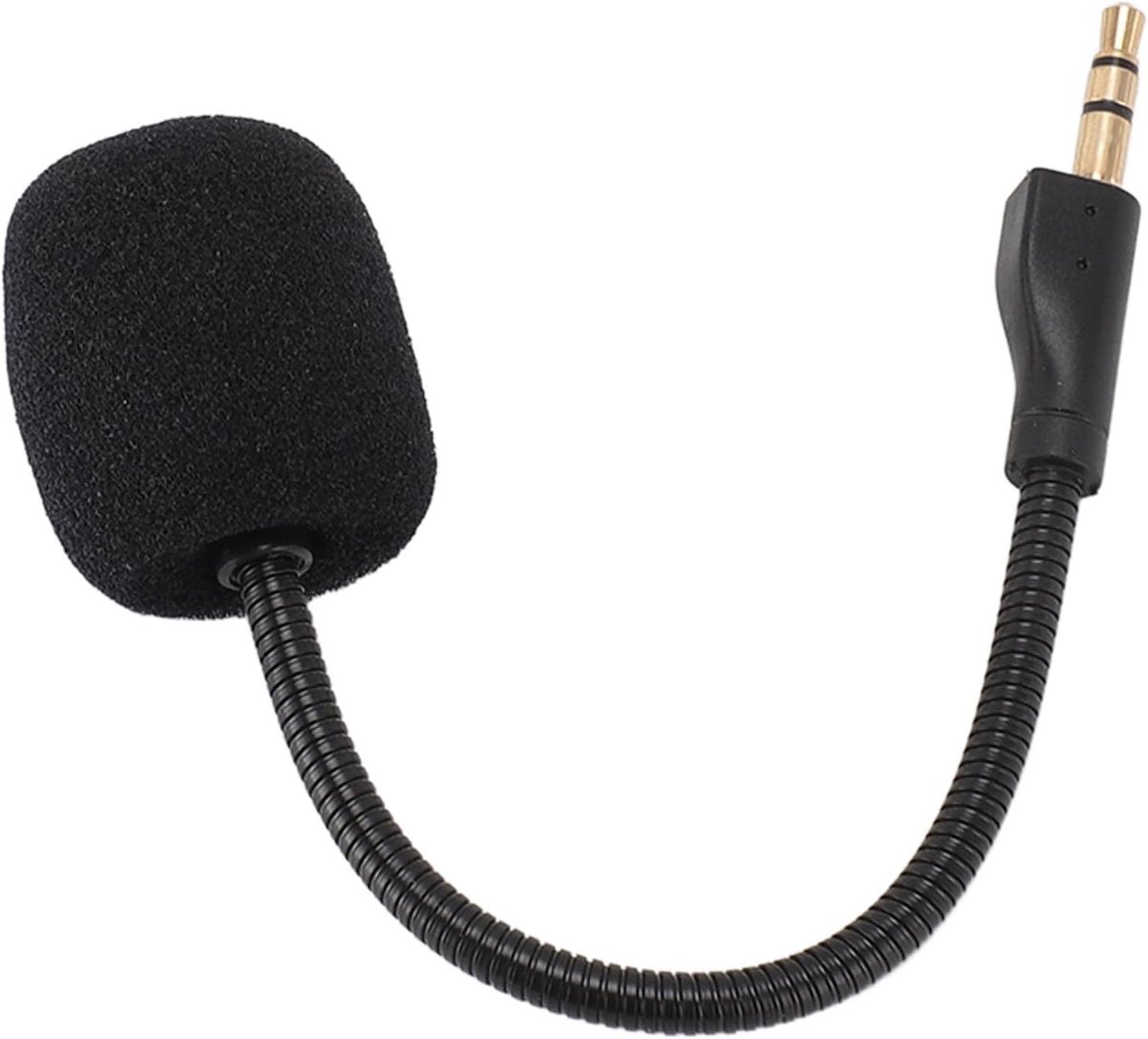 Vervangmicrofoon voor gamingheadset - 3,5 mm goudplug - met schuimcover - voor optimale geluidskwaliteit - ShopVlot