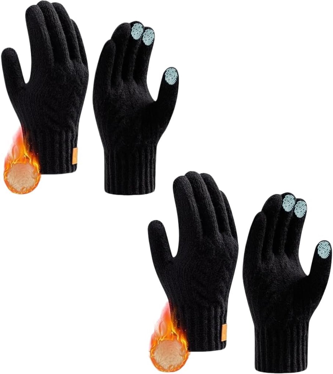 Winterhandschoenen - Dubbel Laag Fleece Gevoerd - Touchscreen - Warm voor Buitenactiviteiten - ShopVlot