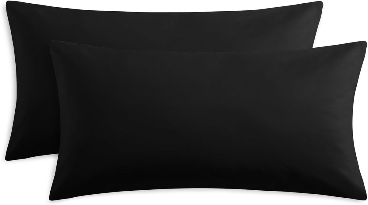 Kussenhoezen 40 x 80 cm - set van 2 - microvezel zacht - ademend en onderhoudsvriendelijk - ShopVlot