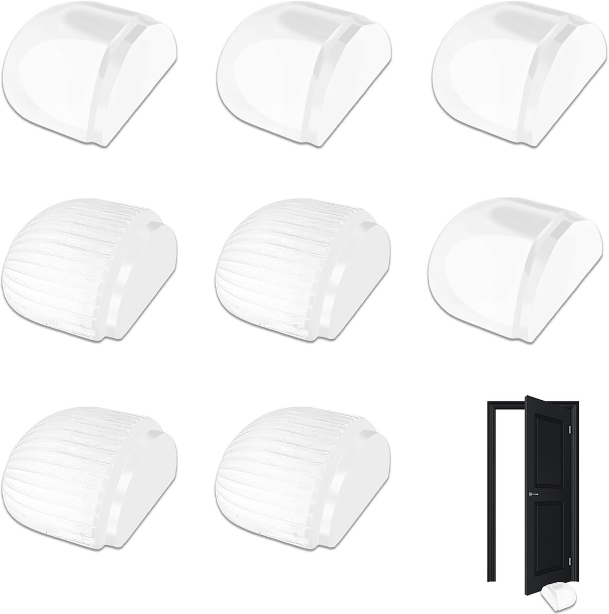 Deurstoppers voor vloer - 20mm hoog - transparant - voorkomt beschadigingen - ShopVlot