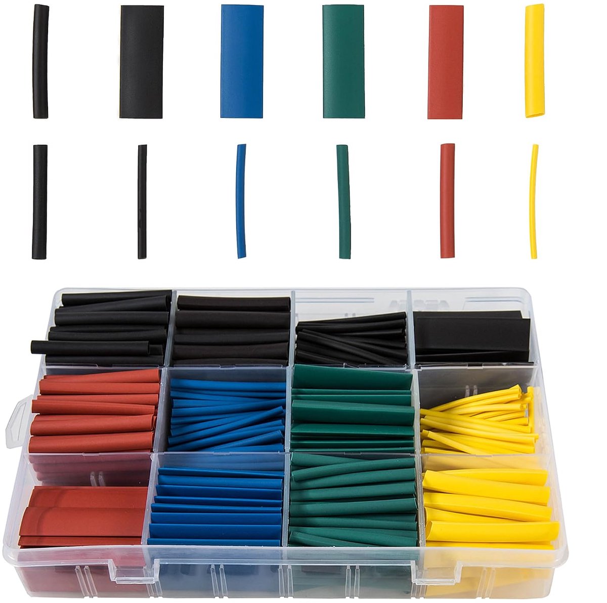 Heat Shrink Tubing 530 Stuks - Assortiment in 5 Kleuren - 2:1 Krimpverhouding - Voor Elektrische Kabels - ShopVlot