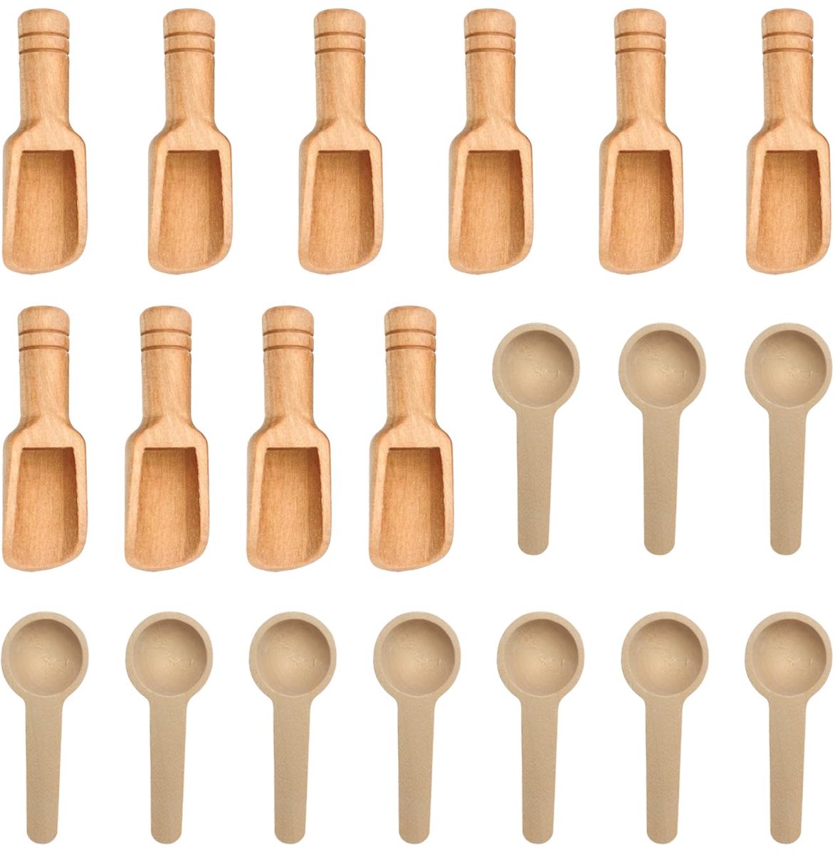 Set van 20 mini houten lepel voor keuken en DIY-projecten