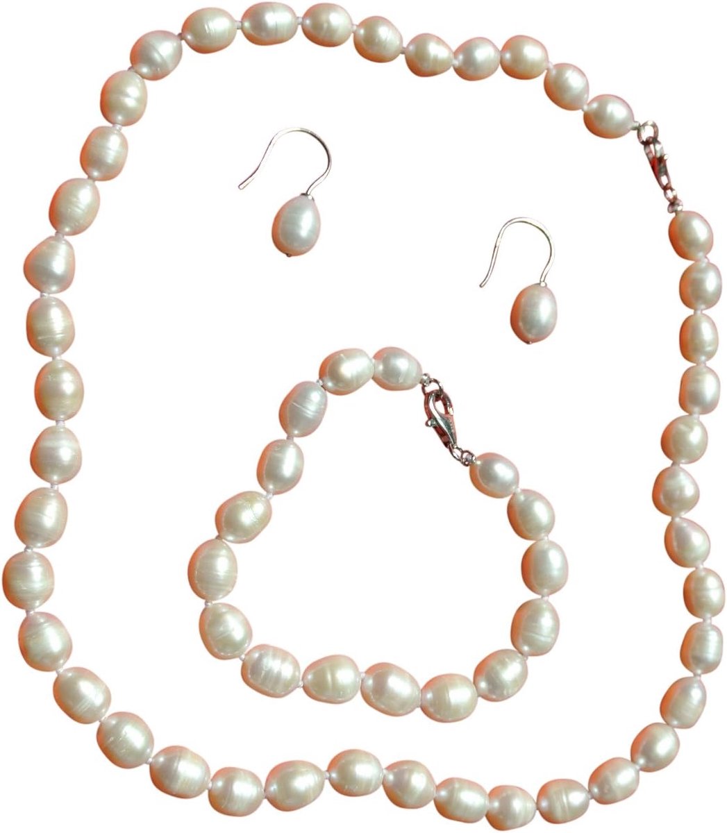 Parelset - INTERCHARMS©, Zilver, Parel - ShopVlot