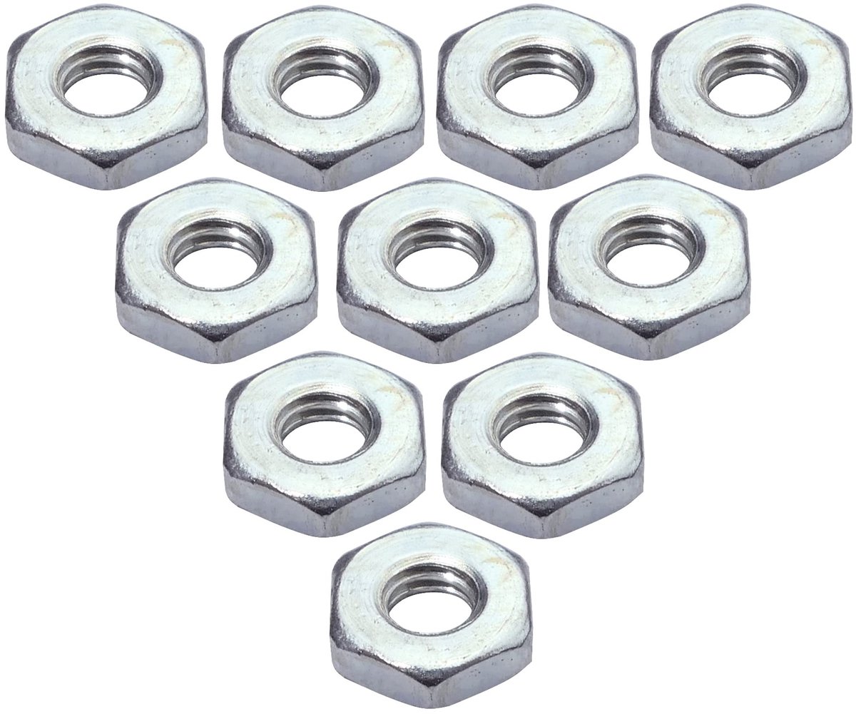Solidchoice - Set van 10 Zeskant Moeren M2.5 Verzinkt Staal