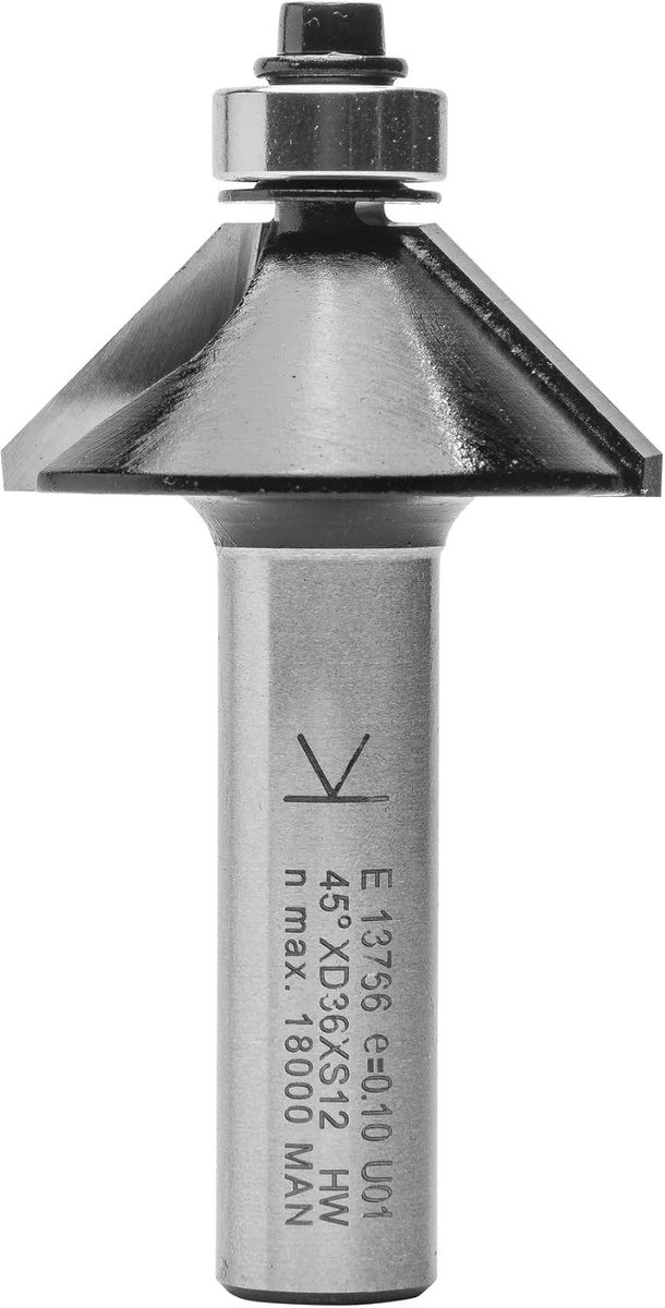 ENT 13766 Cutter with angled angle, Carbide, Shank Through Gauge (C) 12 mm, Milling Cutter (A) 36 mm, W 11.6 mm, E - ShopVlot
