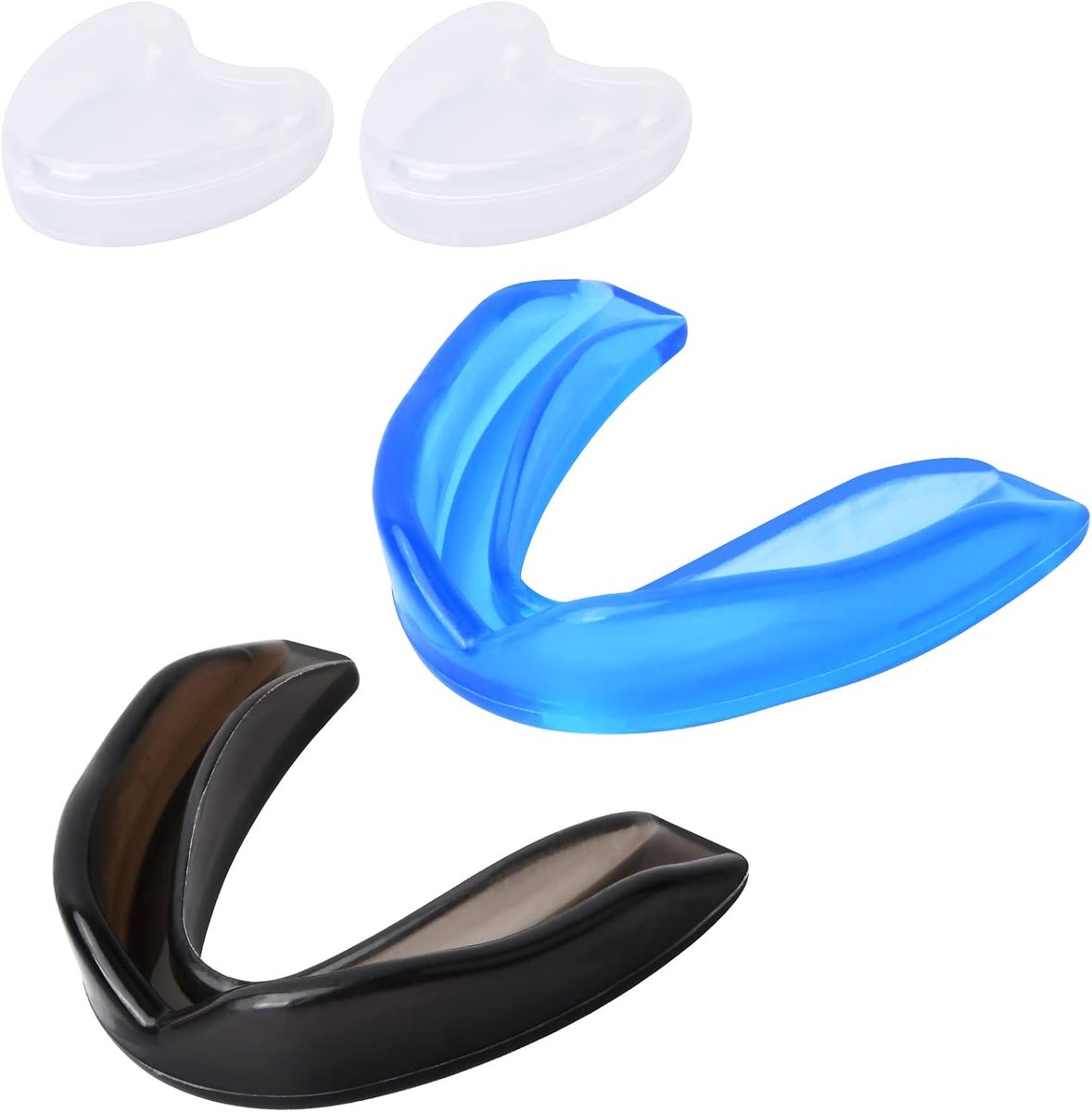 Pack of 2 Sports Mouth Guard Blue Black with Hygiene Box Athletics Professional Mouth Guard Mouth Guard for Judo - ShopVlot