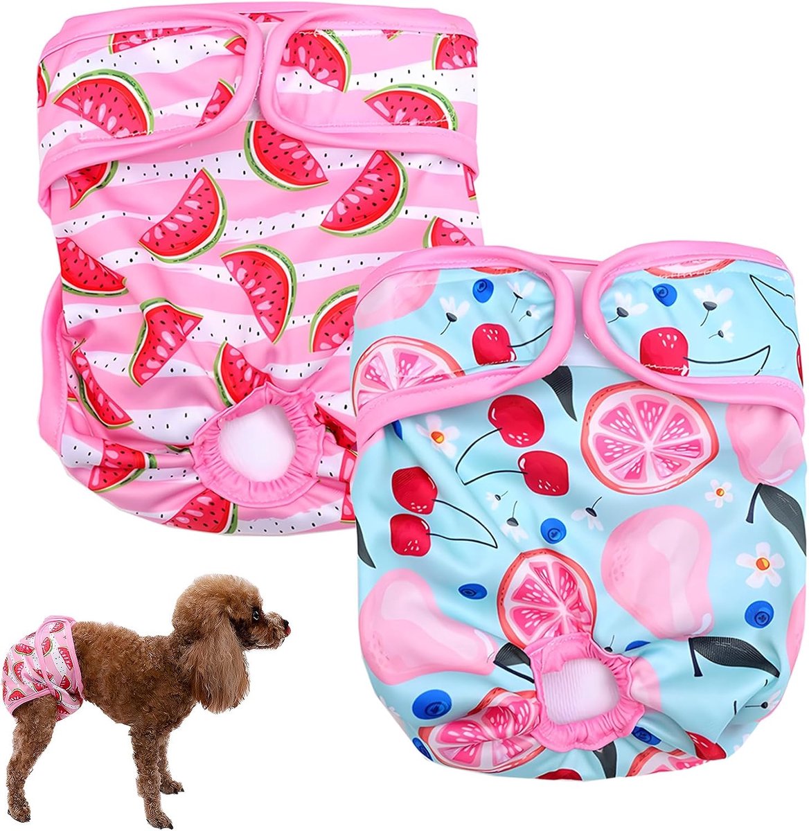 2pcs Dog Diapers, Reusable Dog Menstrual Pants, Washable Female Menstrual Pants for Dogs, Female Pet Pants for Dogs - ShopVlot