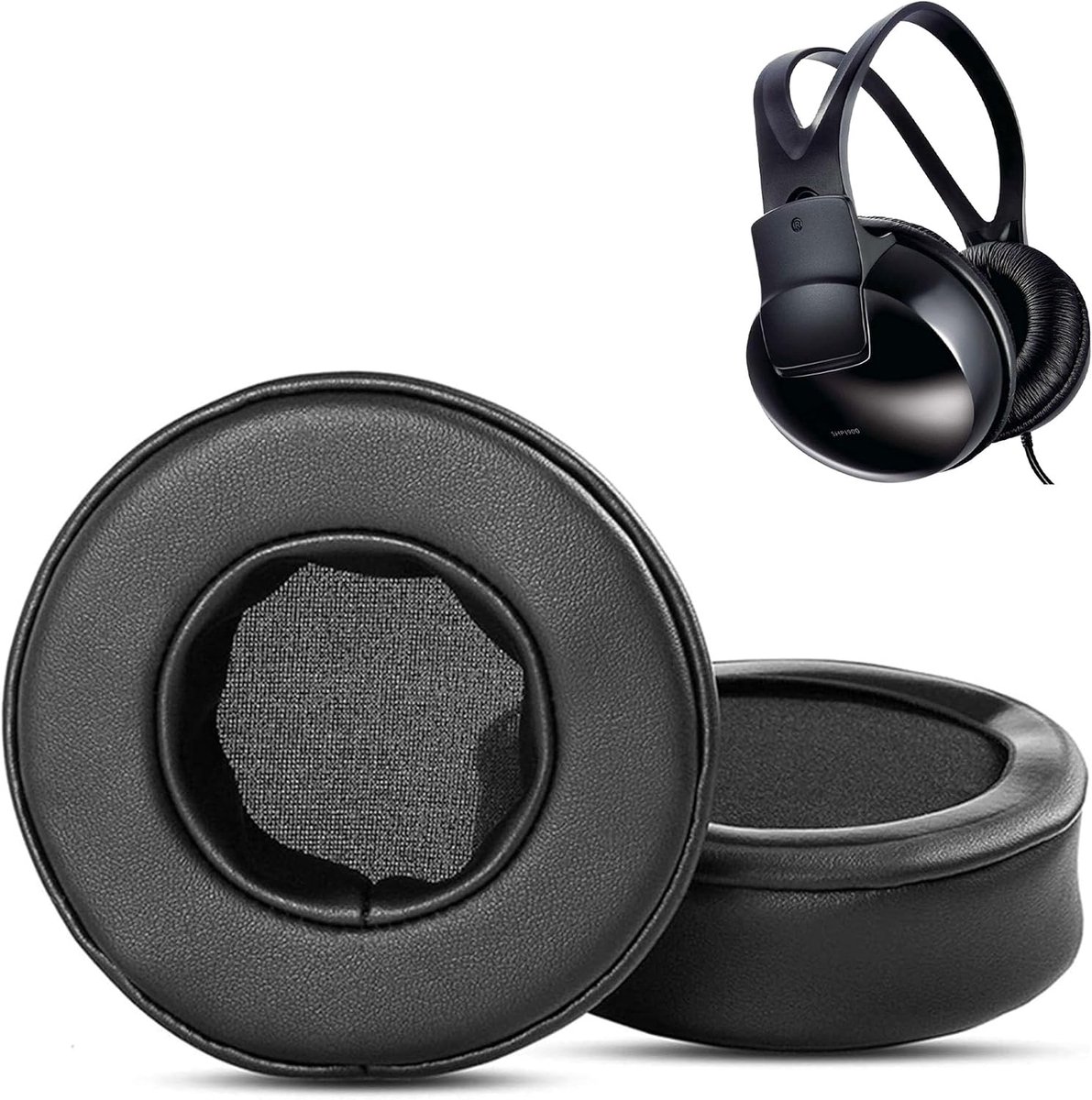 Ear Pads Compatible with Philips SHP1900 SHP8000 ISK960b Headphones Ear Pads Replacement Pad (Real Leather/Memory Foam) - ShopVlot