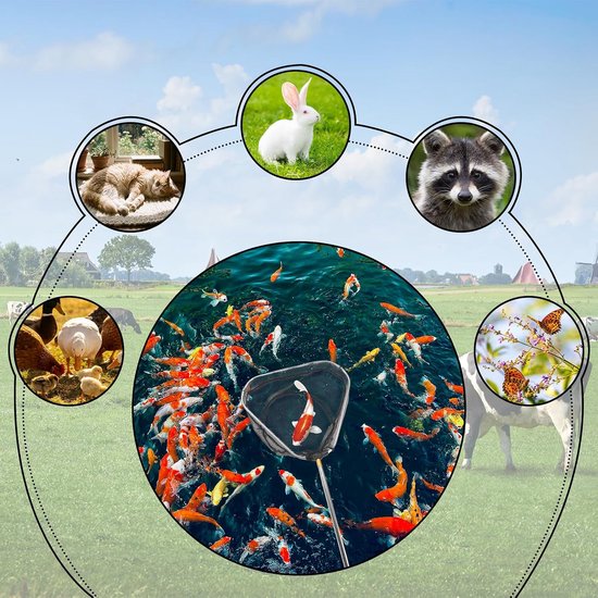 5-Piece Stainless Steel Fishing Net for Animals Scalable Landing Net - ShopVlot — afbeelding 3