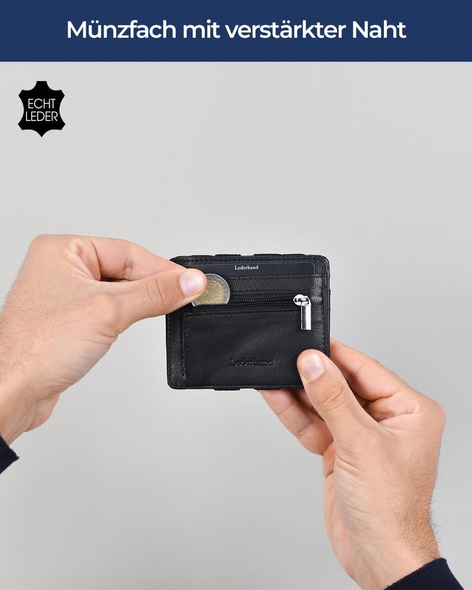 Magic Wallet, black set, Mit Münzfach, Modern - ShopVlot