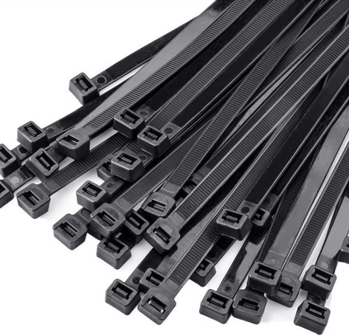 Kabelbinders 450mm x 9mm - Zwart - 80kg treksterkte - Voor kabelbeheer en tuinieren - ShopVlot