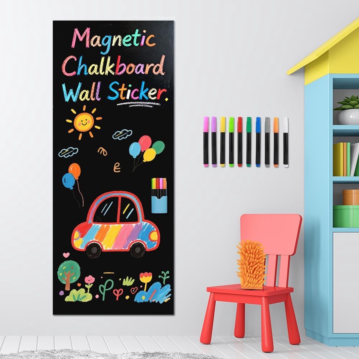 Droogwisbord voor koelkast 43 x 120 cm - magnetisch krijtbord - afwisbaar - ideaal voor thuis - ShopVlot