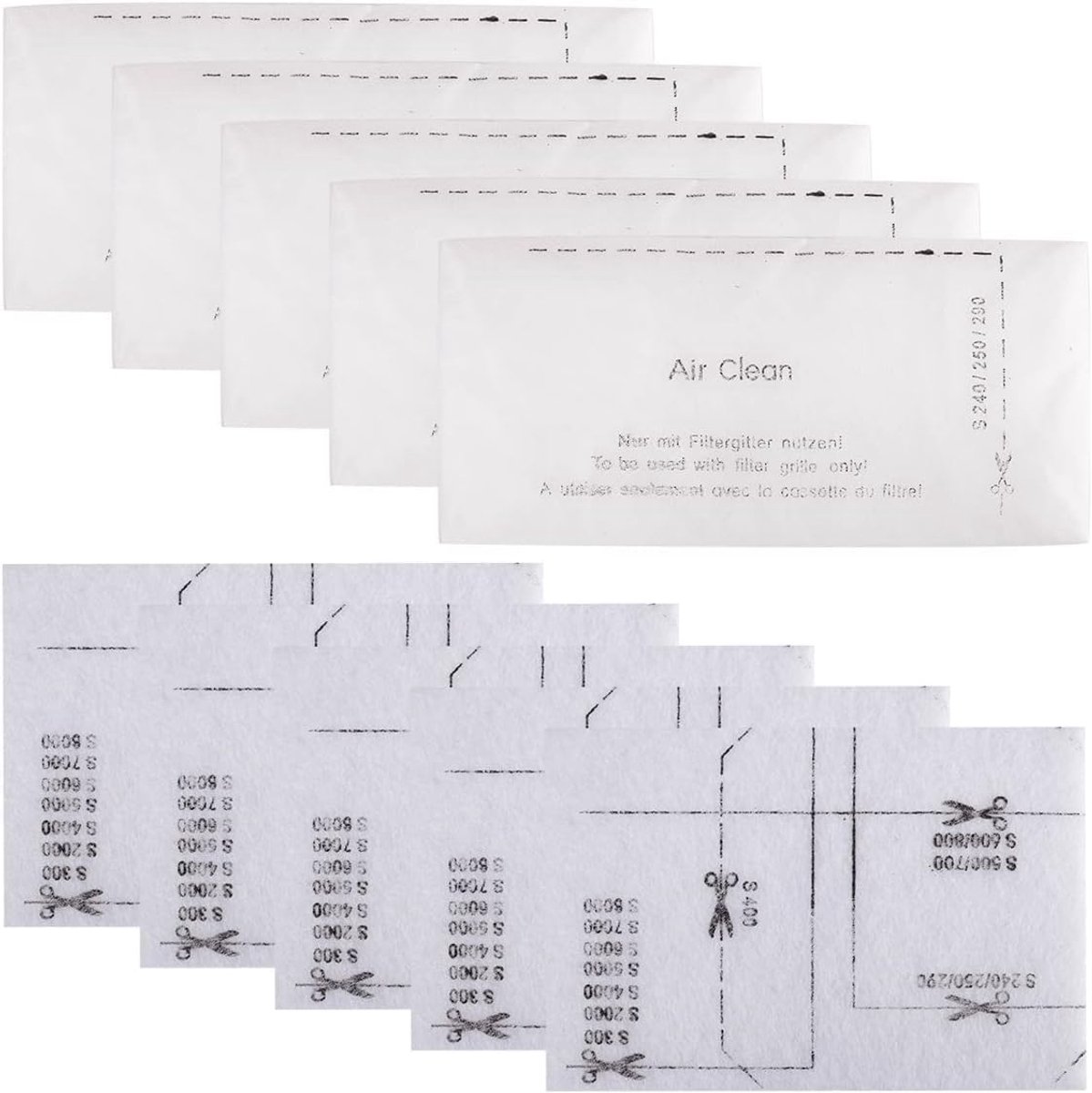 Filter voor stofzuigers - Pack van 10 - Microfilter en luchtfilter - Vangt stof en huisdierharen - ShopVlot