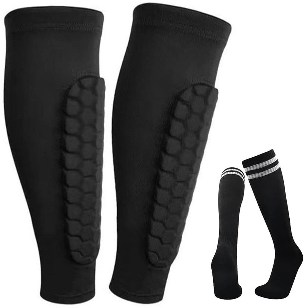 Solidchoice - Scheenbeschermers met Antislip Sokken voor Voetbal en Skiën