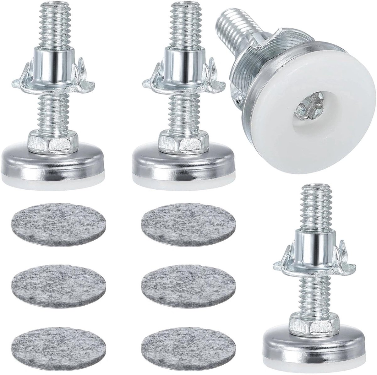 Solidchoice - Set van 4 Verstelbare Meubelpoten met Antislip Glijders