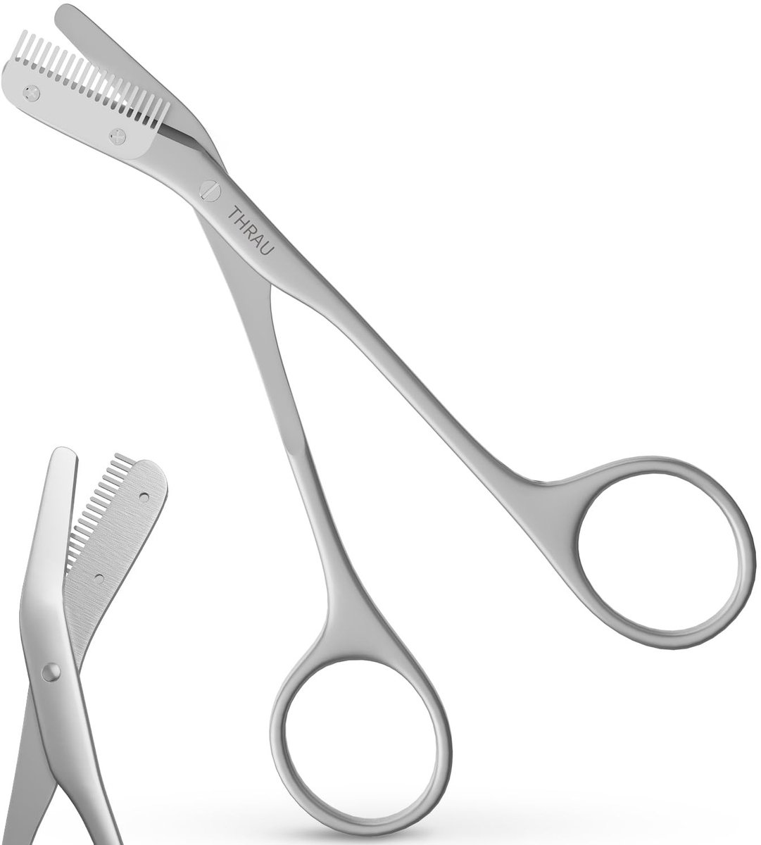 Wenkbrauwschaar - Roestvrijstaal - 2-in-1 Met Kam - Veilig Voor Beginners - Voor Vrouwen
