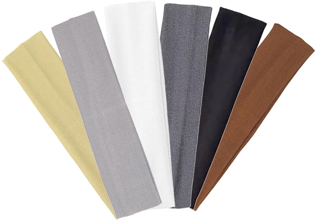 Solidchoice - Set van 6 Sporthoofdbanden voor Dames, Antislip en Elastisch