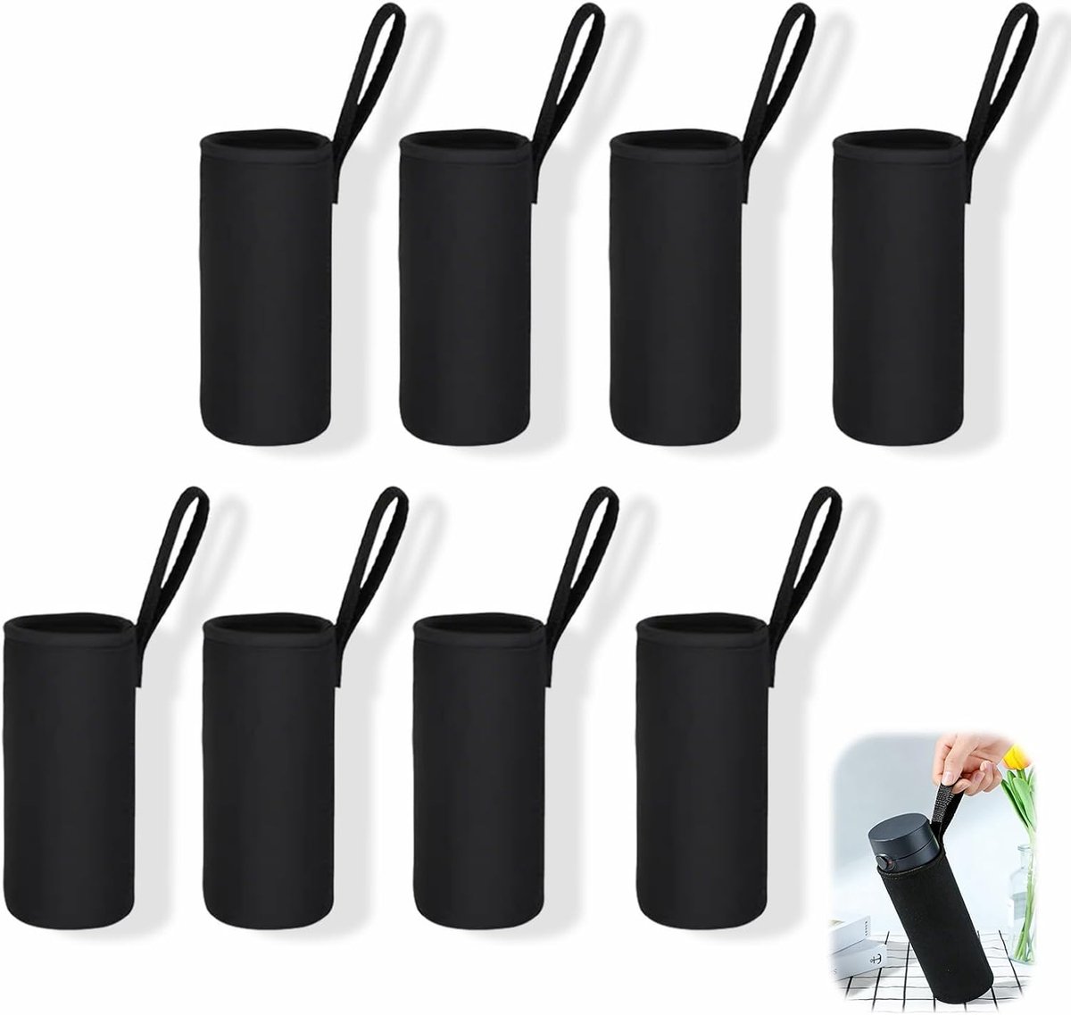 Flessenbeschermhoes 550ml - Neopreen met handvat - Thermische isolatie - Ideaal voor outdoor activiteiten - ShopVlot