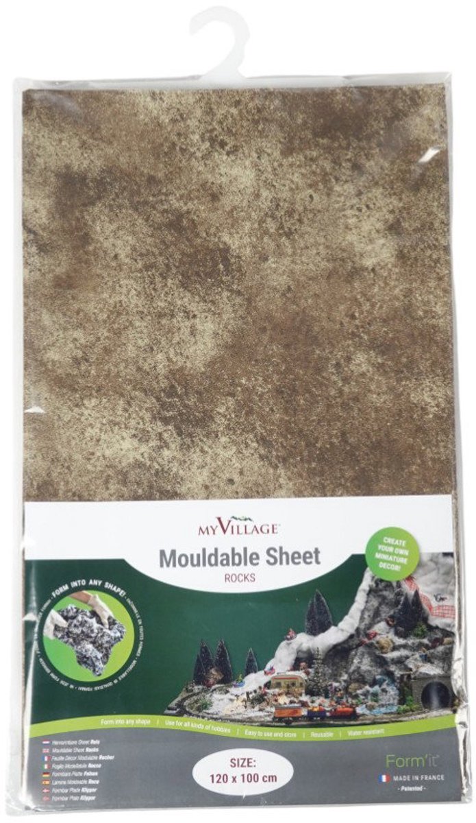 Vormbare sheet utah 60x50cm bruin/beige My Village