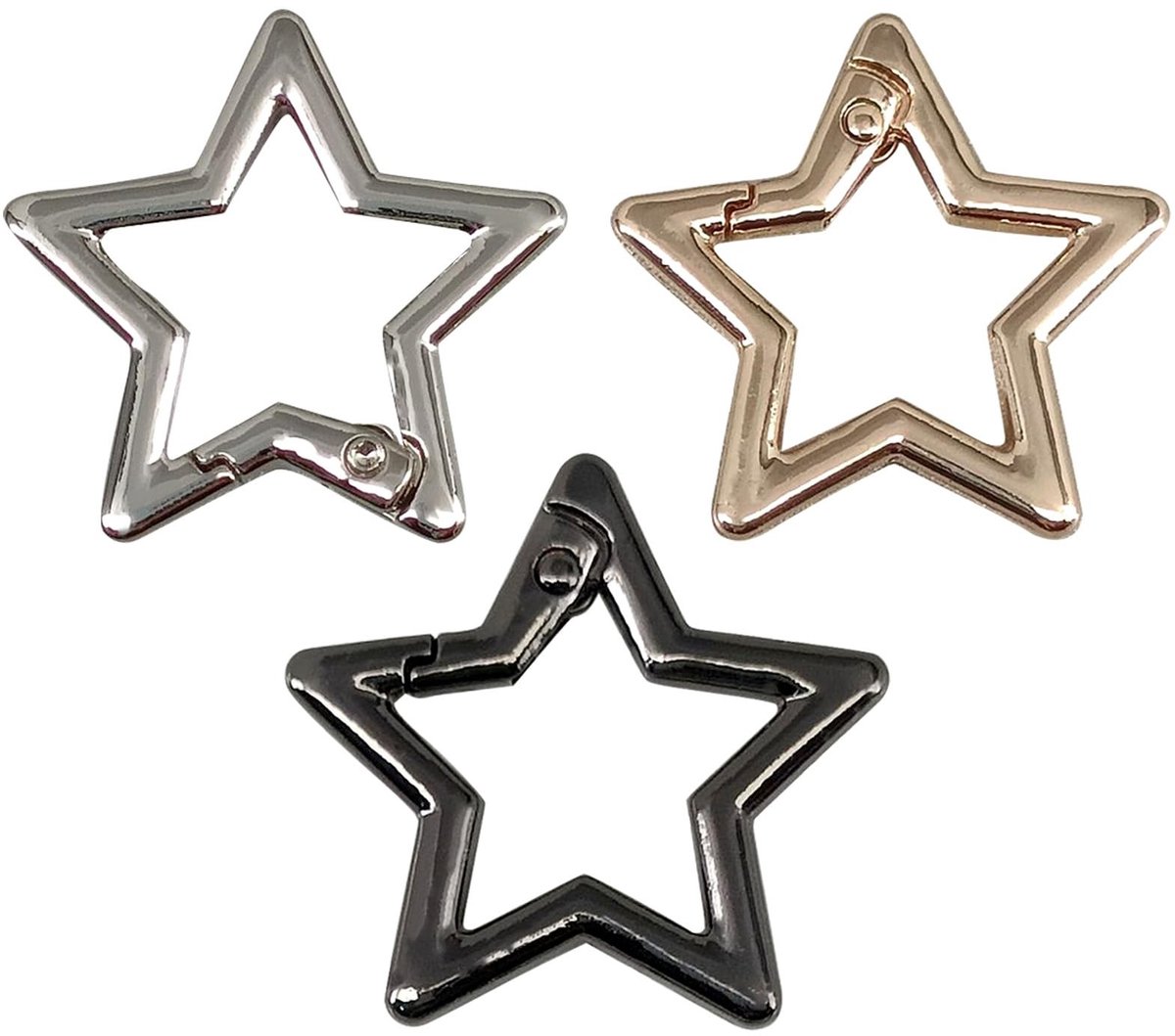 Solidchoice - Set van 15 Stervormige Sleutelhangers