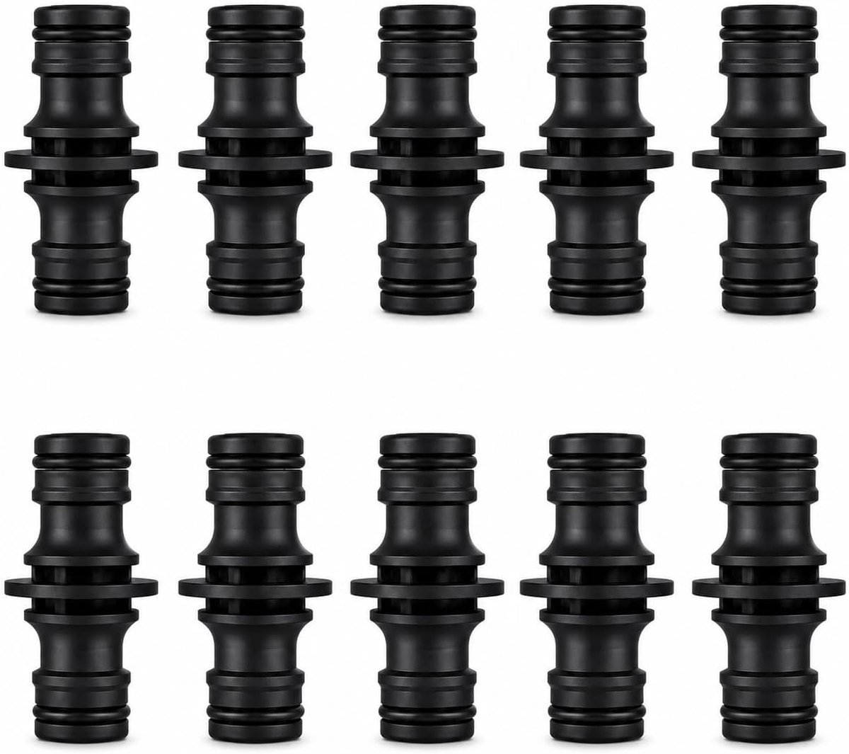 Verbindingsslang 10 stuks 1/2 inch - Snelkoppeling - Dubbele stekker - Ideaal voor tuininrichting - ShopVlot