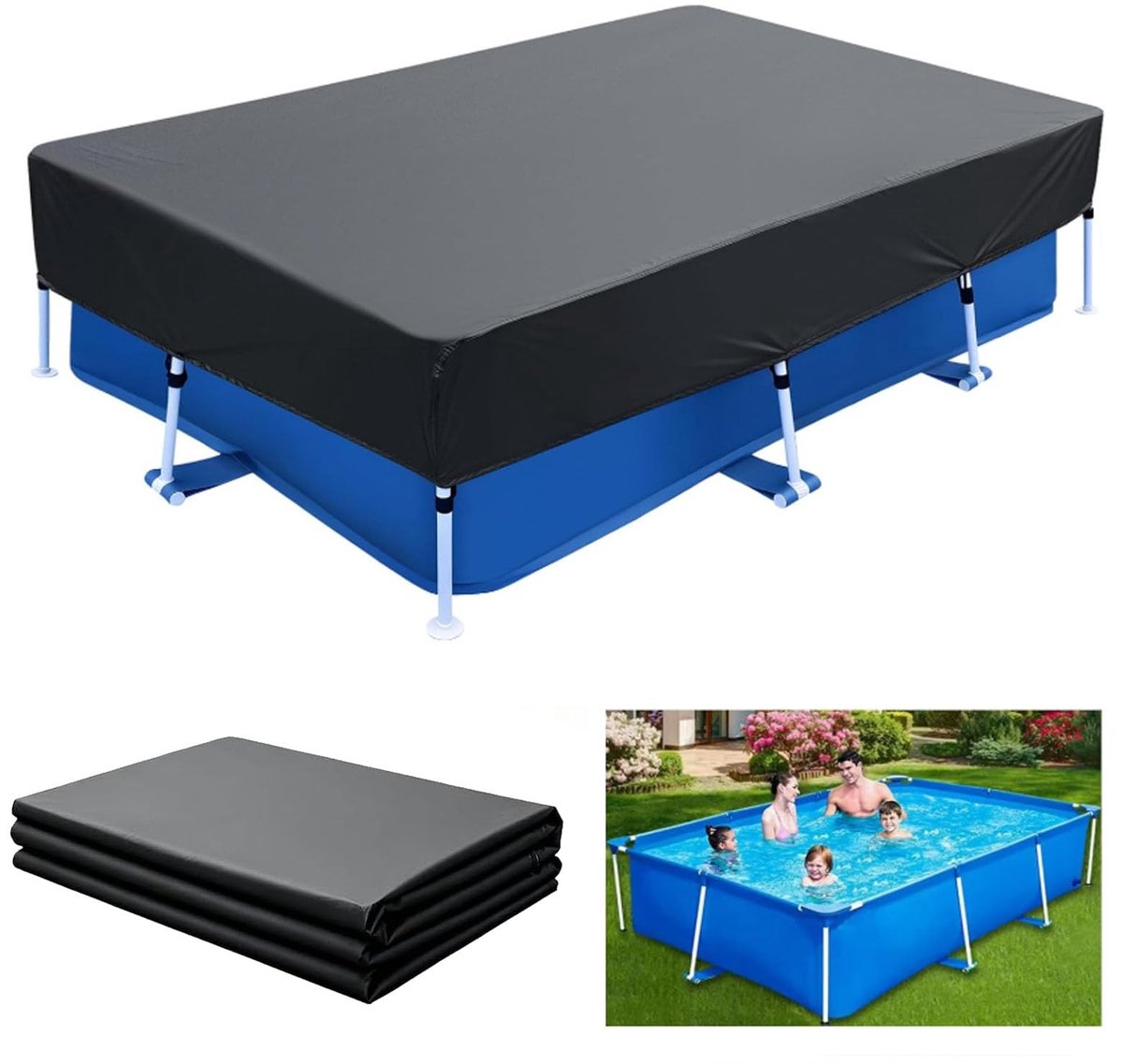 Solidchoice - Waterdichte Pool Cover voor Boven Grond Zwembaden 400 x 215 cm