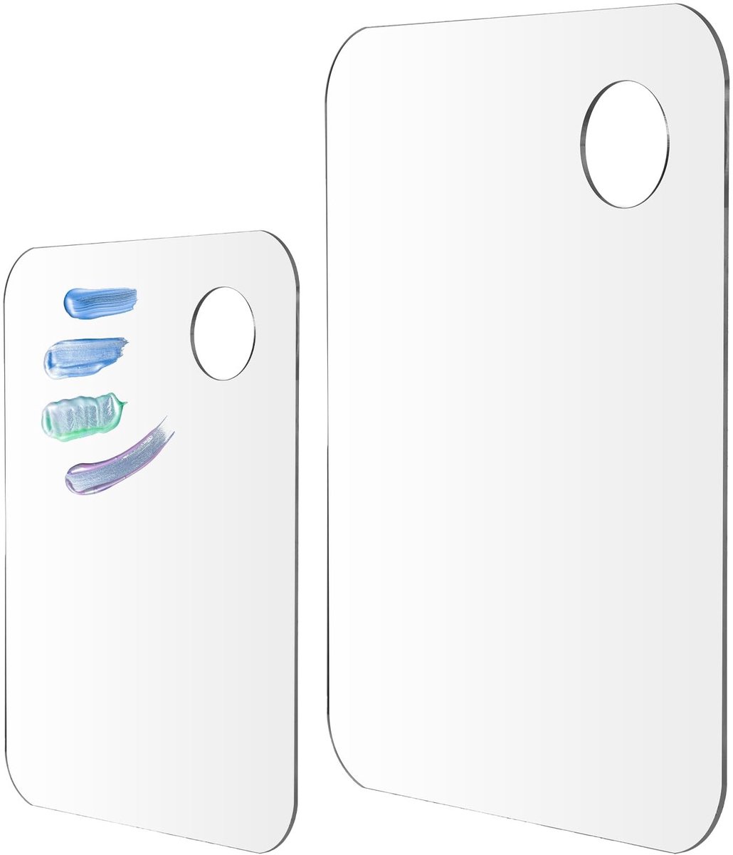 Solidchoice - 2 Stuks Acryl Verf Palet met Duimgat
