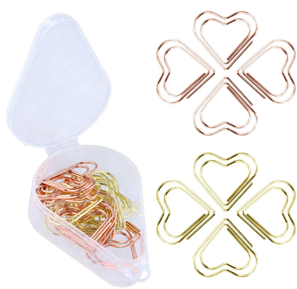Solidchoice - Druppelvorm Paperclips, Roestvrij en Duurzaam, 20 Stuks