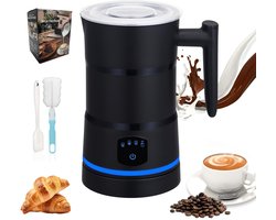 Automatische Melkopschuimer - Zwart - 430 ml - Elektrische 4-in-1 Melkopschuimer - Voor Koffie en Chocolade