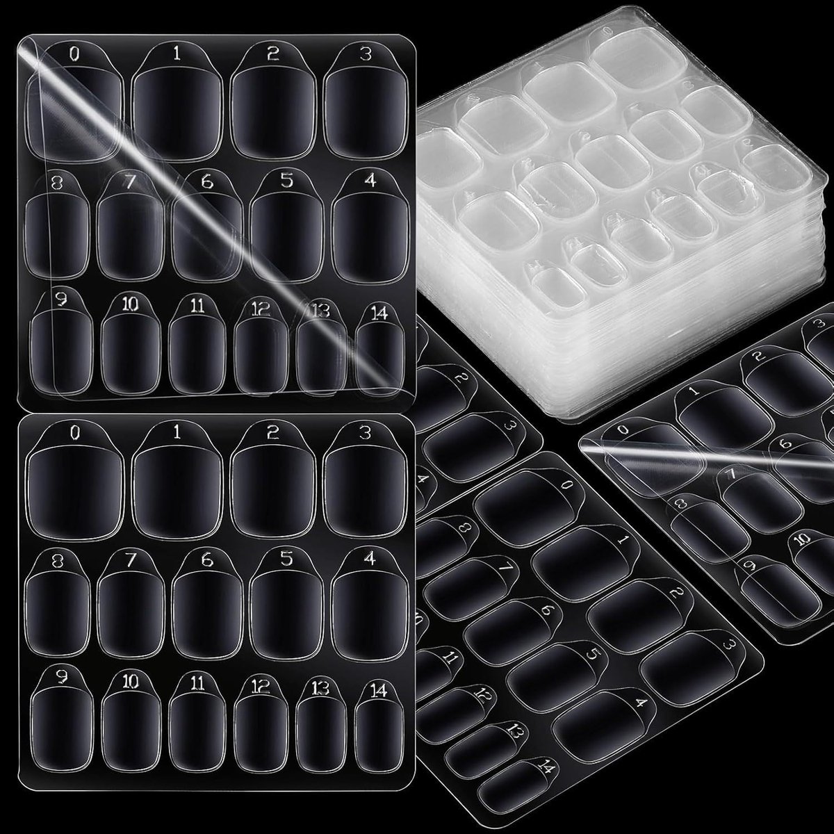 Solidchoice - Set van 600 Transparante Dubbelzijdige Plakstrips voor Nagels