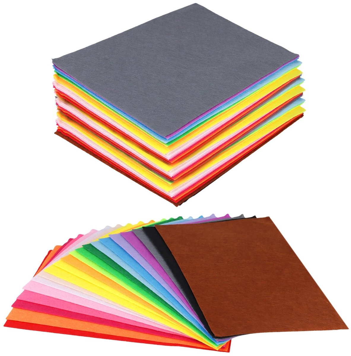 Solidchoice - Set van 80 A4 Viltstoffen in 20 Kleuren voor Creatieve Projecten