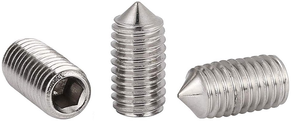 Grubschroeven M8*12mm - RVS Cone Point - Roestbestendig - Voor kleine reparaties - ShopVlot