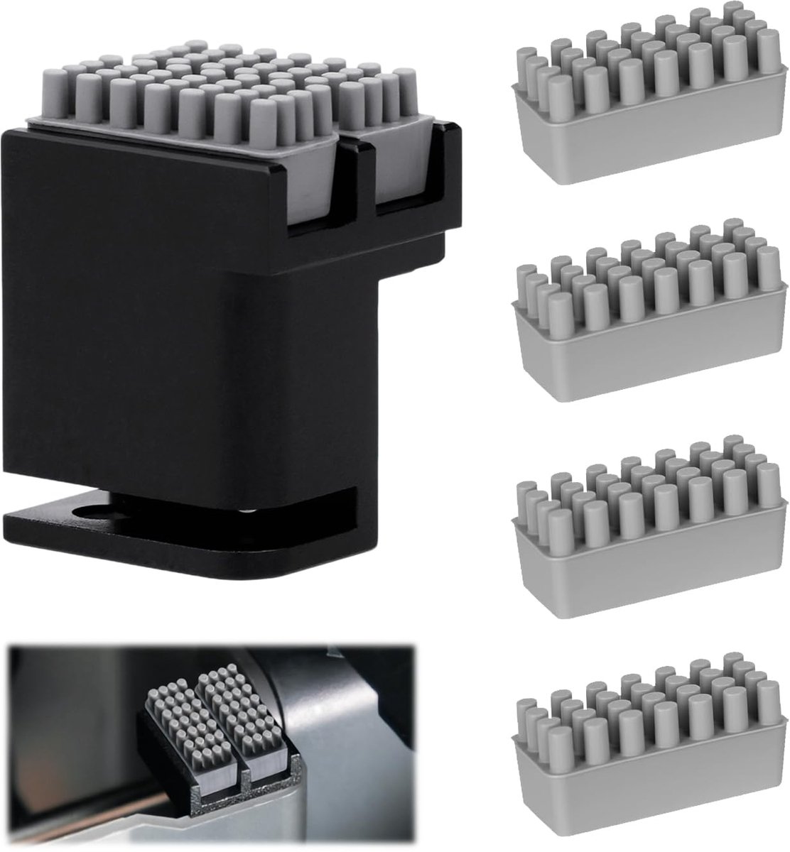 P1/X1-serie Brush met 4-delige siliconen mondborstelkopset, voor Bamboelab P1P/P1S/X1C/X1E 3D-printer - ShopVlot