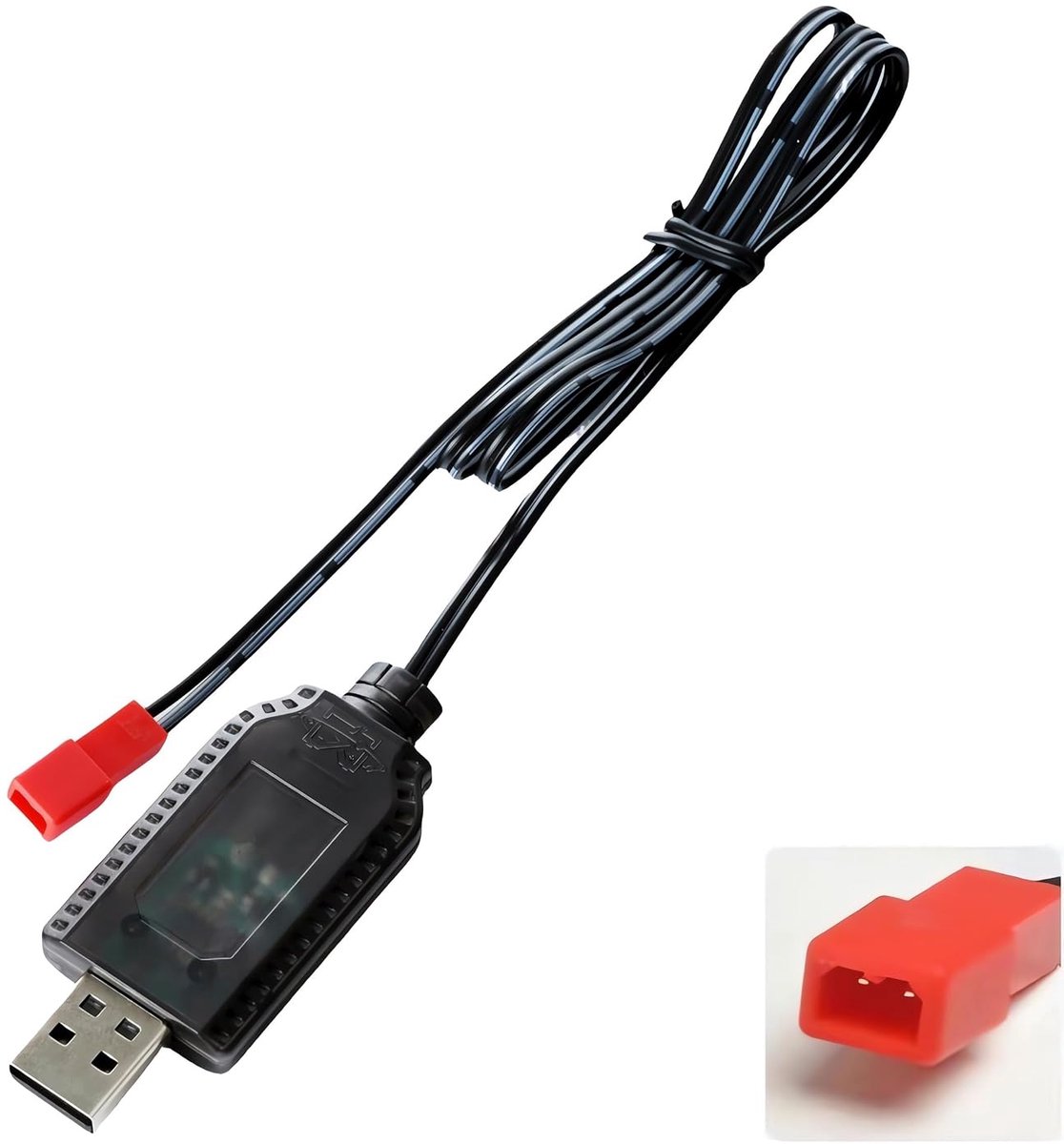 Aliwisdom Smart Universal RC Charger Cable with JST 2 Pin Connector Plug for 4.8V & 6V & 7.2V Ni-MH/Ni-CD Battery - ShopVlot