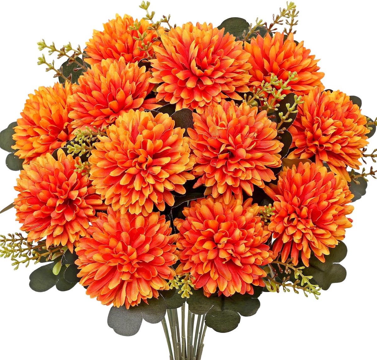 2 Bundles Artificial Autumn Flowers, Artificial Flowers Like Real Artificial Autumn Bouquet, Autumn Decoration - ShopVlot