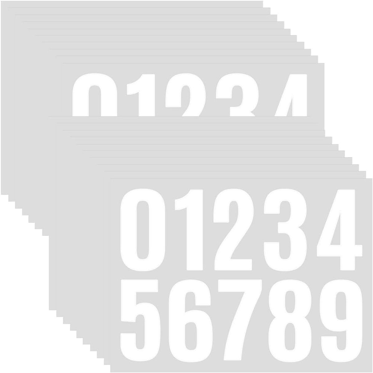 Pack of 20 number stickers, self-adhesive numbers, weatherproof, house number, self-adhesive, garbage container - ShopVlot