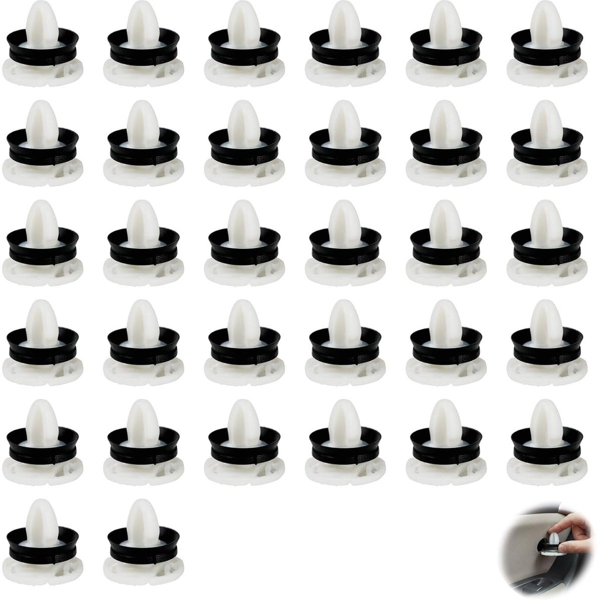 Fixing Clips Cover 32 Pieces Universal Vehicle Holders Plastic Rivets Compatible with 308 508 DS4 C4 OEM 7703077476 - ShopVlot