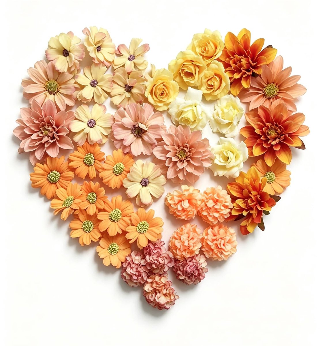 Solidchoice - Set van 40 Mini Kunstbloemen voor Decoratie, Realistisch en Kleurrijk