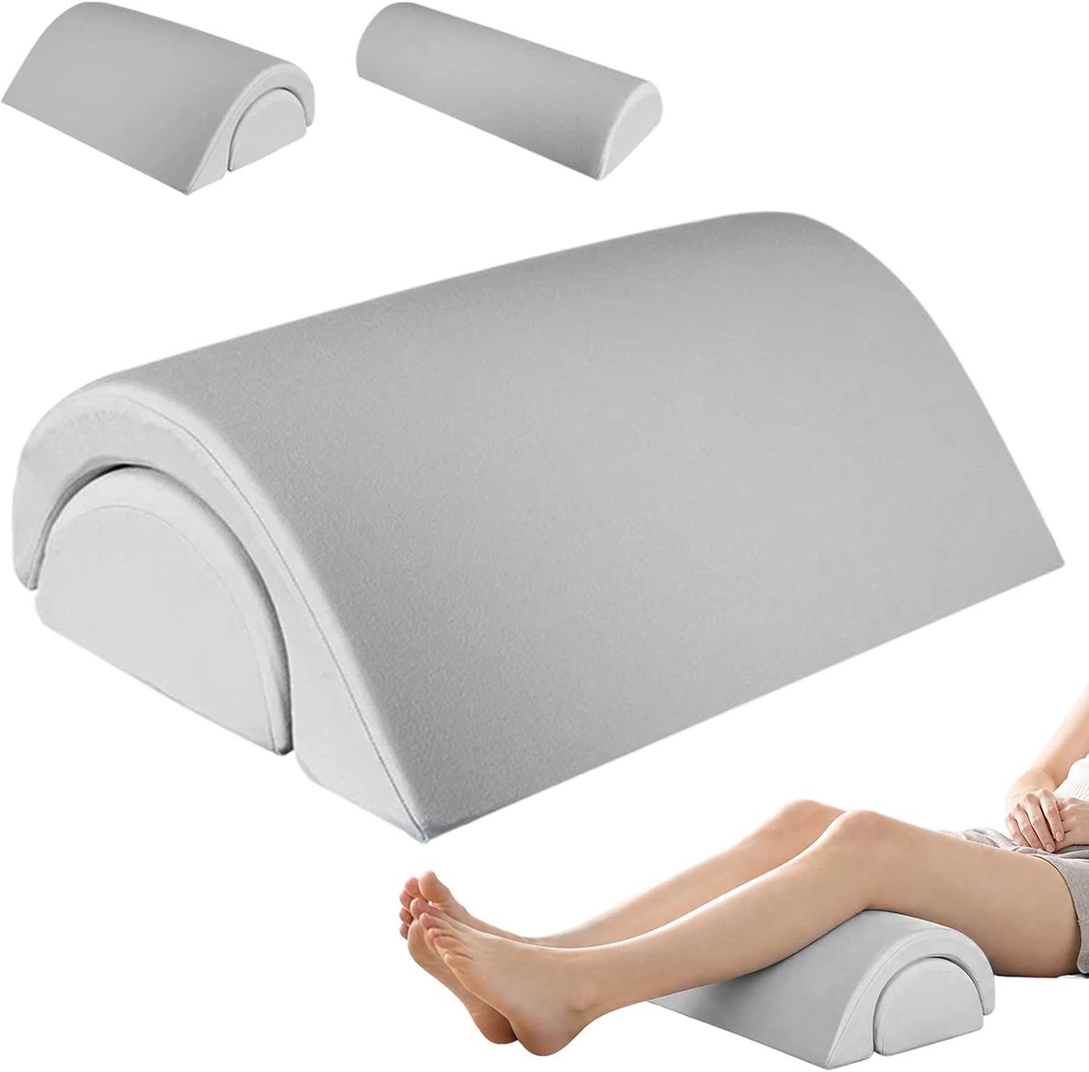 2-in-1 halve maan steunrol - traagschuim - ergonomisch kussen - optimale drukontlasting - ShopVlot
