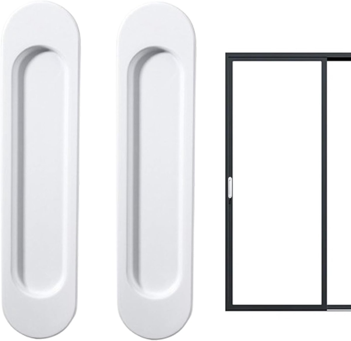 Sliding deurrandhandgrepen 148x35mm - Aluminium legering - Zelfklevend - Voor eenvoudig gebruik - ShopVlot