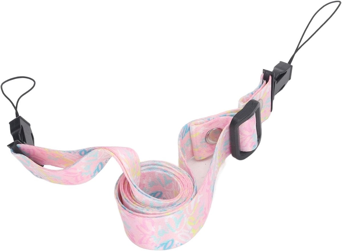 Camera strap 1,2M - roze graffiti - multifunctionele schouderriem - handsvrij voor buitenactiviteiten - ShopVlot
